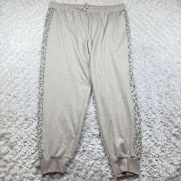 Splendid Pants - Splendid Pants Women XL Gray Leopard Trim Joggers Lounge Activewear Comfort Lux